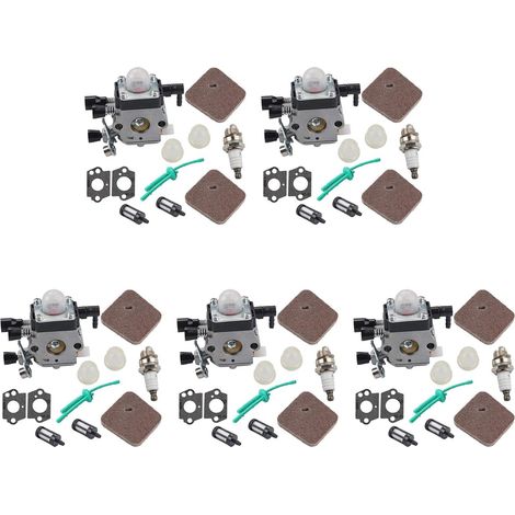 5X le Carburateur HS45 FS38 Convient pour C1Q-S97 C1Q-S186 FS46 FS55 KM55 FS45 FS45C FS46C FS55C FS55R FS55RC DéSherber (1/5)
