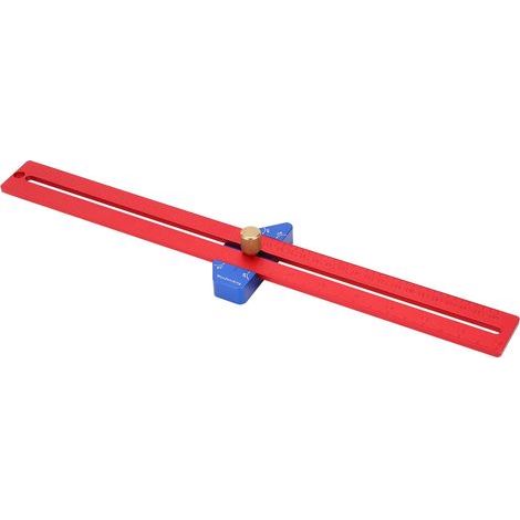 T-Winkel-Lineal aus Aluminiumlegierung, verstellbarer Winkel, Anreißwerkzeug für Schreinerarbeiten, 370 mm (1/5)