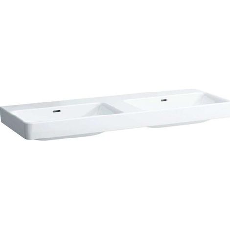 LAUFEN PRO S lavabo doble, sin agujero para grifo, con (1/4)