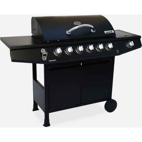 Barbacoa de gas de 7 quemadores con 1 quemador lateral