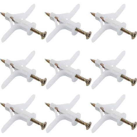 50 Chevilles pour Plaque de Plâtre Ensembles Plastique Tuyau D'expansion Avion Auto Foreuse d'extension Tube Chevilles Utilisé pour la Plupart des Murs Légers Plaques de Plâtre (1/3)