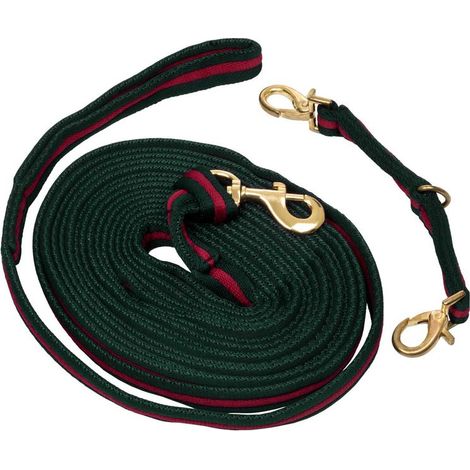 taglia unica, Verde / bordeaux: Longia in nylon imbottito con attacco lunghina (1/5)