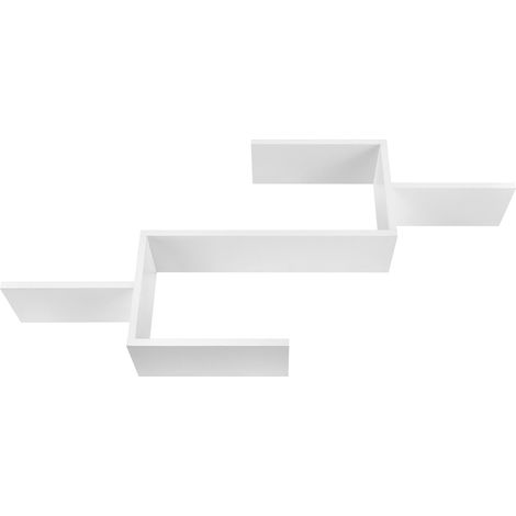 Estante de pared de diseño con almacenaje 104 cm blanco 030005205