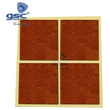 Set 4 adesivi quadrati in feltro 44x38mm Brown GSC 003802774