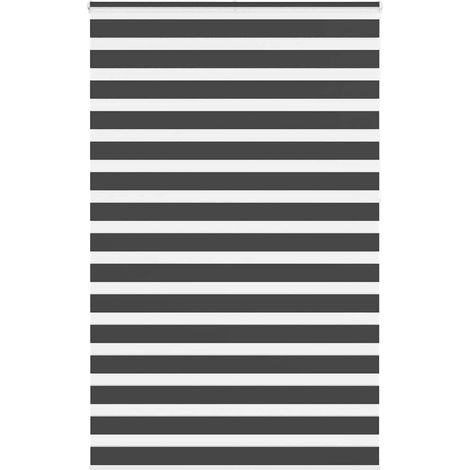 Doppelrollo Schwarz 150x230 cm Stoffbreite 145,9 cm Polyester