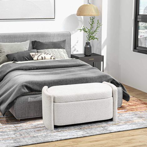 Hocker mit Stauraum 55x55x42 cm Vintage Metall OKMYHOME (1/4)