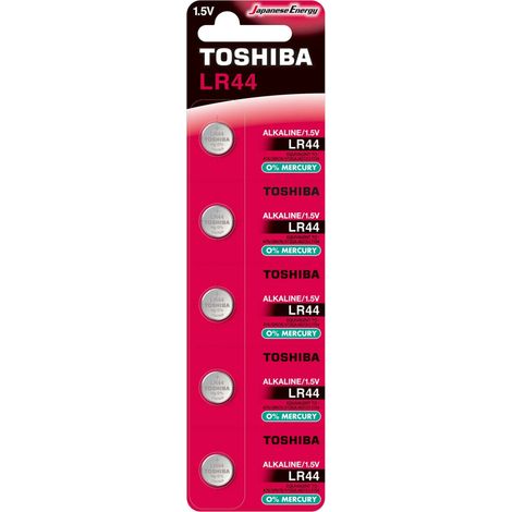 Piles alcalines bouton Toshiba LR44 1,5 V (lot de 5) (1/4)