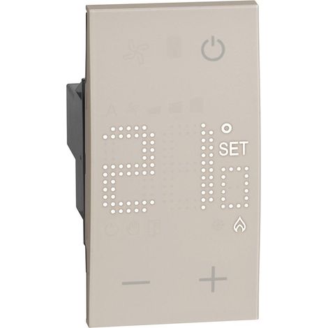 Living Now thermostat ambiance 2 modules sable BTICINO BTKM4441
