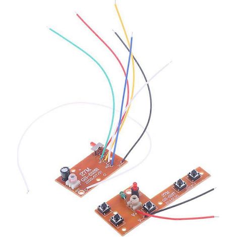 Carte de circuit imprimé (PCB) émetteur et récepteur pour télécommande RC 27 MHz (1/5)