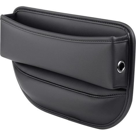 Organisateur écart de siège de Voiture, Sac de Rangement de Crevasse de siège de voiture Accessoire intérieur Console de siège avant Poche, Noir (1/5)