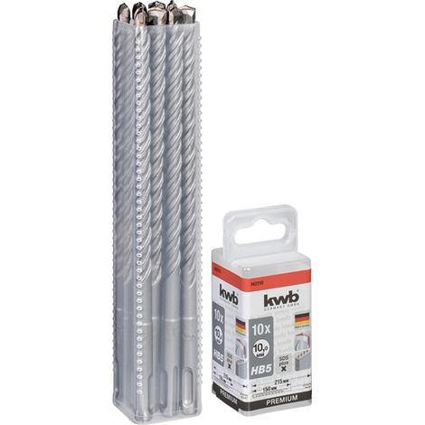 KWB HB5 SDS Plus Hammerbohrer, 215/150 mm, Ø 10 mm, 10 Stück