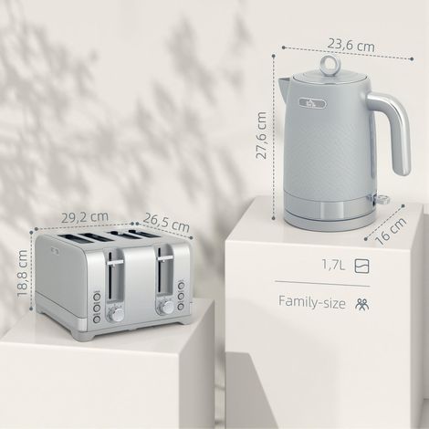 Bouilloire et grille-pain, bouilloire 1,7 L 2200 W à ébullition rapide avec thermostat (1/5)