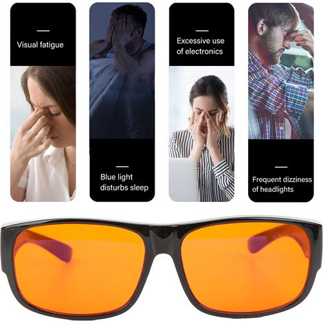 Quadratische Brille mit Blaulichtfilter (400-500 nm) (1/5)