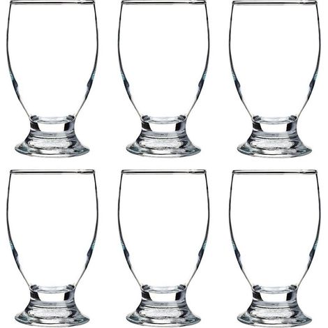 6 vasos con soporte para zumo, agua, refrescos, cócteles, capri 300 ml (1/5)