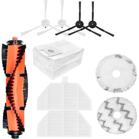 Accesorios compatibles para la aspiradora robot Roidmi EVA SDJ06RM: cepillo principal, cepillo lateral, mopa, bolsa para el polvo, bolsa de filtro y paño de mopa. (1/3)