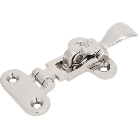Lot de 2 verrous de pont en acier inoxydable pour bateau, trappe d'armoire, miroir et loquet de pont (1/5)