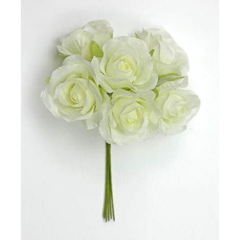 Linea Due Elle Bouquet Fiori Rosa Polyester D 3,5 Cm Crema 36 Pz