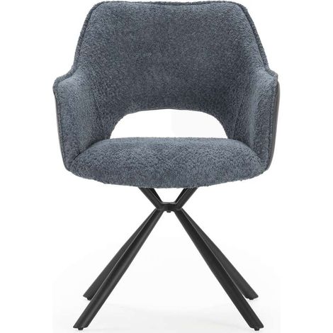 Pack de 2 sillones modelo Oliver tapizado textil azul, 81cm(alto) 60cm(ancho) 62cm(largo) (1/5)