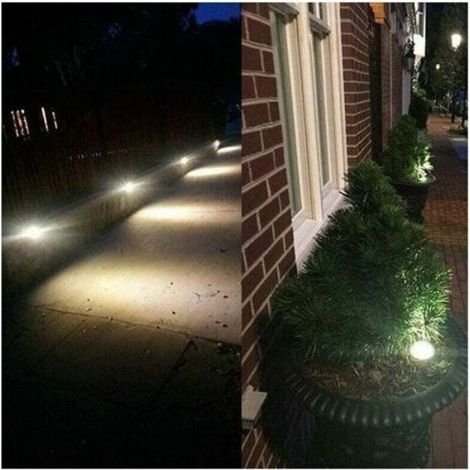 Spot LED Solaire Encastrable - Diamètre 85 mm - Acier Inoxydable - Extérieur Jardin Terrasse - Lot de 6 (1/4)