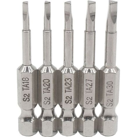 Puntas de destornillador triangulares magnéticas ZVD-5 S2, cabeza de 1,8-3 mm, vástago hexagonal de 6,35 mm, longitud de 50 mm (1/4)