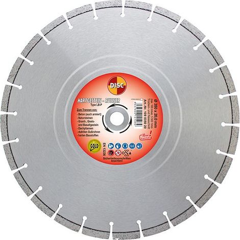 Diascheibe LB-P 350x20,0 mm f. harte Baustoffe, 10 mm Seg.