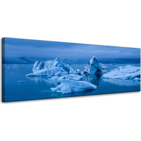 Leinwanddruck Natur Island Eisberg 120x40