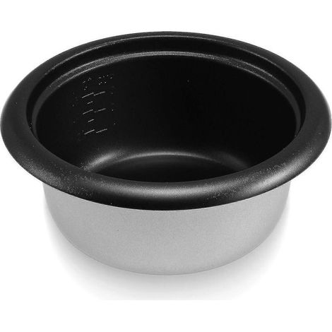 Cuiseur à riz avec cuve intérieure universelle antiadhésive - Supply-hao - 21 x 21 x 9 cm - Argent et noir