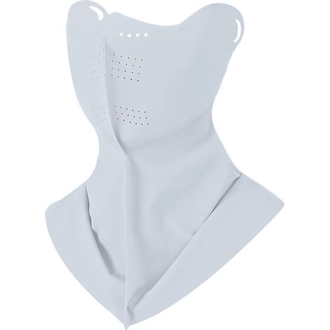 Lot de 2 masques de protection solaire en soie glacée, respirant, anti-UV, protège-cou rafraîchissant, écharpe anti-transpiration à séchage rapide pour le sport et l'extérieur (rose, gris)