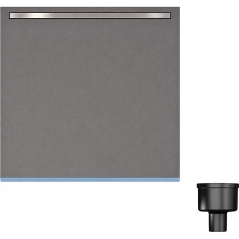 Receveur de douche à carreler 90 x 90 cm WEDI Fundo Riolito Neo avec écoulement vertical + barrette de finition 70 cm