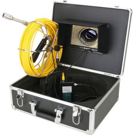30m HD 7-inch Inspection Camera – 4500mAh Battery – IP68 Waterproof – Night Vision – For inspecting pipes and walls (1/5)