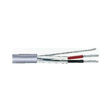 Câble industriel multipaire RS PRO , 1 paire  0,35 mm² 22 AWG Ruban feuille d'aluminium - PET, 500m ( Prix pour Bobine de 500 Mètres )