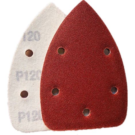 50 morceaux de papier de verre velours à dos triangulaire 14090 avec trous, papier de verre, papier de verre de forme spéciale (1/3)