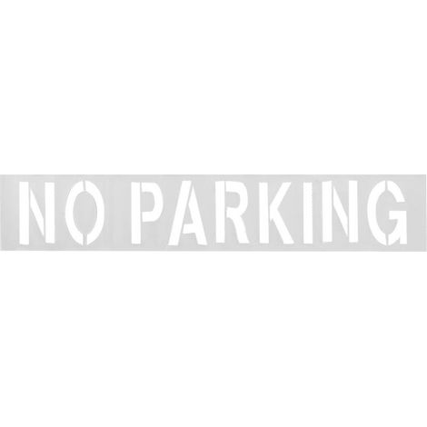 Silikonschablone ohne Parkplatz, 12 Zoll, Set wiederverwendbarer Buchstaben, Farbschablone zur Markierung von Fahrbahnrändern, Verkehrsschild (1/5)