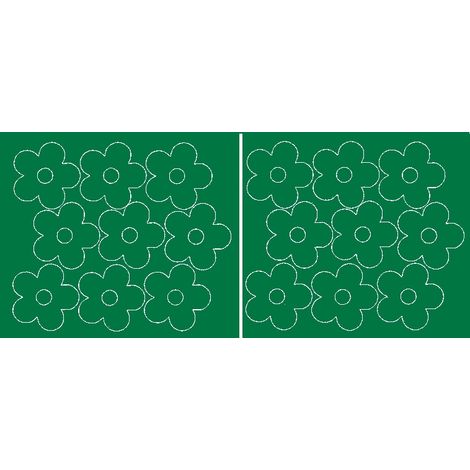 Stickers muraux fleurs pour fenêtre, 18 pièces, vert brillant