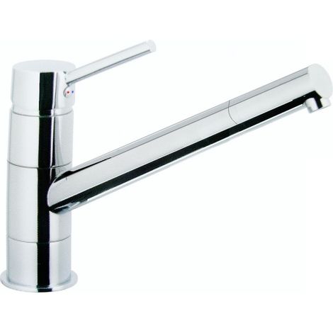 Robinet mitigeur d'evier cuisine chrome avec bec mobile orientable