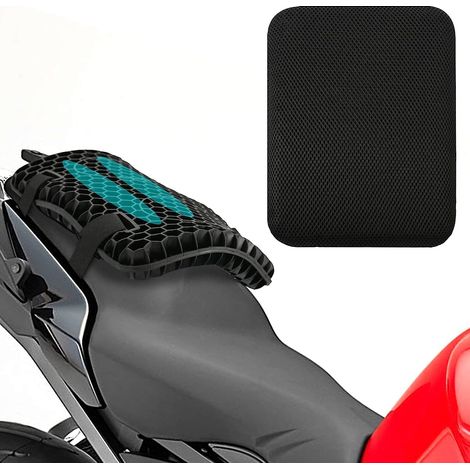 3D Honeycomb Gel Seat Cushion, Gel Saddle Motorcycle Seat, Breathable Absorbent Seat Cushion for Long Distance Driving (29 x 22 cm) (1/5)