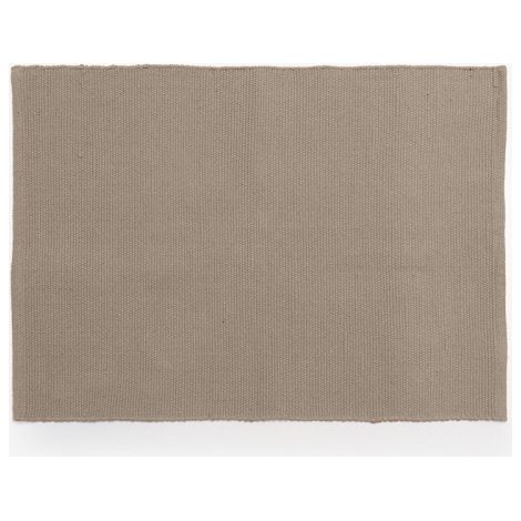 Tapis rectangulaire en coton - Moorea - 60 x 90 cm - Taupe - Livraison gratuite