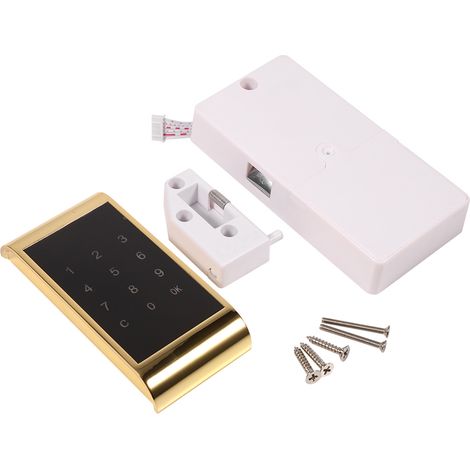 Clavier tactile antivol numérique de sécurité pour armoire, serrure à code électronique avec clé d'accès (Or) (1/5)