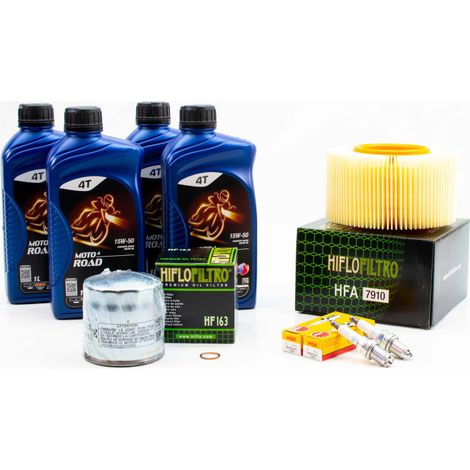 Kit Révision Filtres Bougies pour BMW R 1150 RS de 2001 à 2004 - ELF MOTO 4 ROAD 15w50 4L