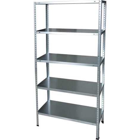 Scaffale 5 Ripiani in Metallo Galvanizzato Fadi Silver
