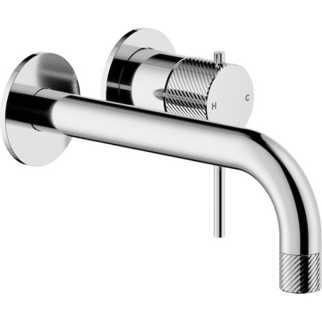 Mitigeur monocommande de lavabo mural long bec Nobili RESPIRO série RS131199/1CR Chromé - Laiton (1/2)