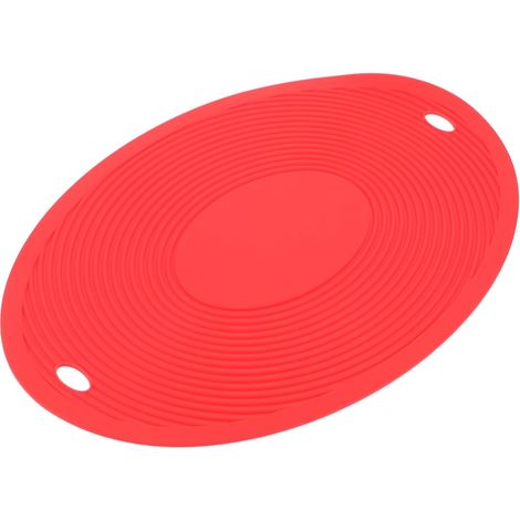 Dessous de plat en silicone, rouge, isolant thermique (1/5)