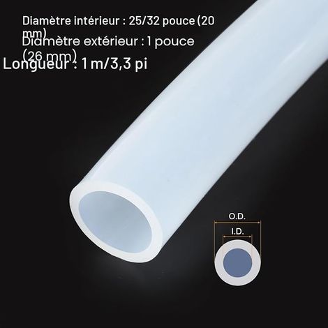 Metre DI 20mm and DE 26mm Clear Plastic Silicone Hose for Pumping, Siphoning, Drainage, Irrigation and Beer Brewing Industrial Plastic Pipe in Pumping, Drain, Irrigation and Brewing Systems (1/4)