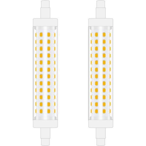 118mm R7S Ampoule LED 10W Blanc Froid 6000K linéaire projecteur à double extrémités remplacement de l’ampoule halogène 100W parfait pour chambre, salle de bain Non-Dimmable 2pcs (1/5)