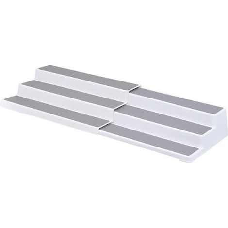 Étagère à épices extensible à 3 niveaux en bambou pour placards (1/5)