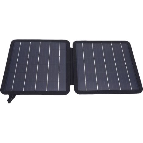 Chargeur solaire nomade 10W 5V panneau solaire monocristallin pliant avec ports USB Type-C USB Type-A pour smartphone tablette IP67 bivouac trekking (1/5)