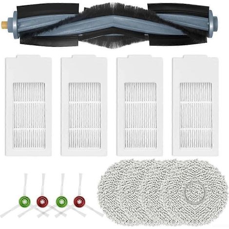 Pièces de rechange pour aspirateur robot Yeedi Floor 3 Station : accessoires, brosses latérales principales, filtre HEPA et chiffon de nettoyage. (1/5)