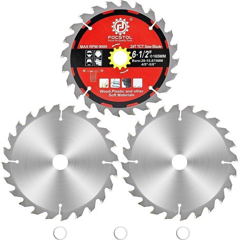 Kreissägeblatt Holz Spanplatten Kunststoffe 24 Zähne 165mm 24T 3 (1/5)