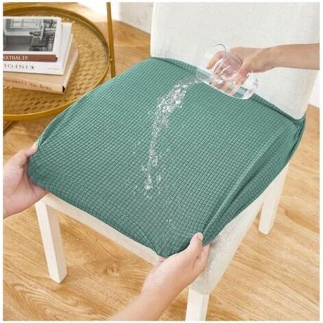 Housse de chaise élastique jacquard imperméable – Pour chaises de salle à manger 34-47 cm – Résistante aux taches et éclaboussures (1/5)