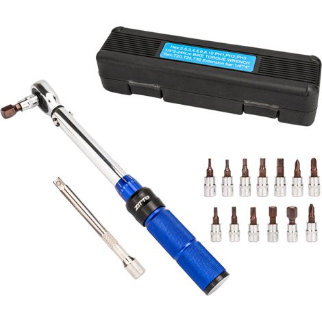 Jeu d'outils pour vélos, Clé dynamométrique 1/4 pouce, plage de couple 2 - 24 Nm (1/5)